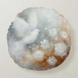 Kuddcover till bröllopsduva rund kudde