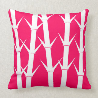 Kudde "Bamboo" - Vit/fuksia och fuksia/vit