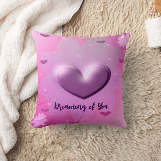 Kudde för kärlek vid varje kram (Filt)