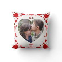 Kudde för par Kärlekssouvenir Hjärtfoto Kastyta Ku