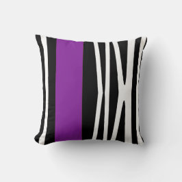 Kudde i moderna abstrakt stil, svart & lilor