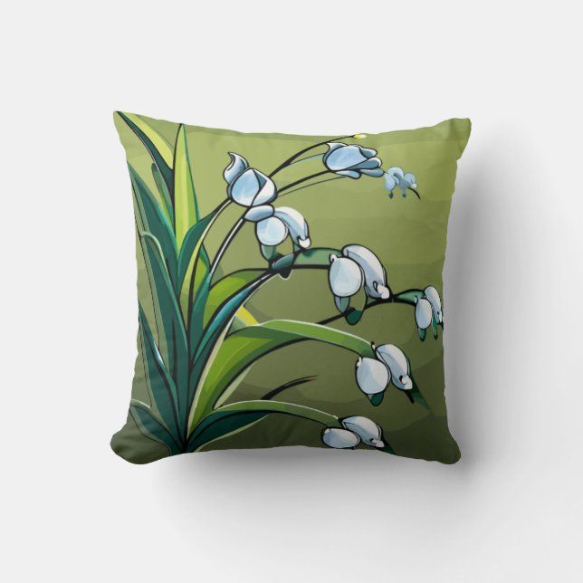 Kudde: Loely Lily: Delikat Dance of Springtime Kudde (Framsida)