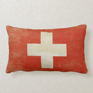Kudde med den bekymrade Schweitz flagga