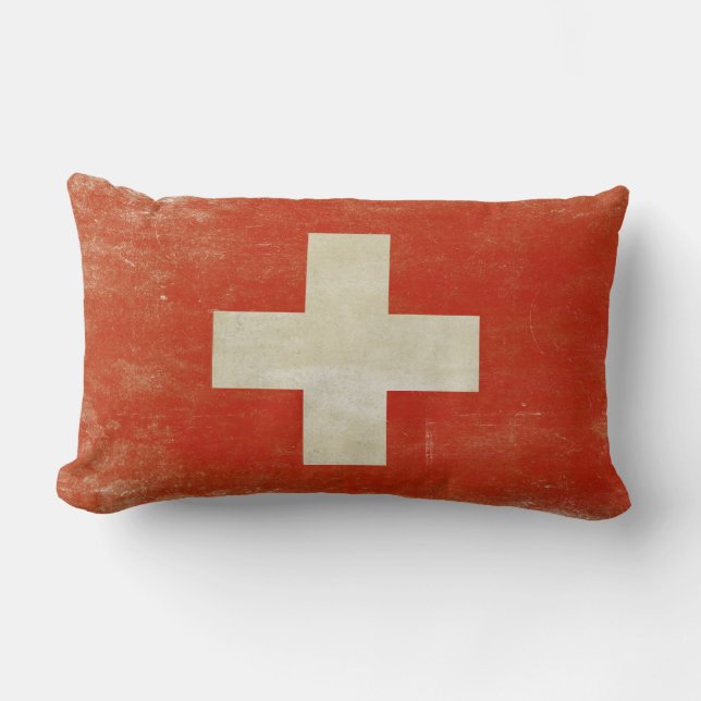 Kudde med den bekymrade Schweitz flagga (Framsida)