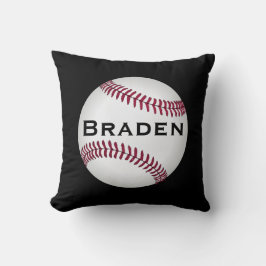 Kudde med eget namn eller text för barn baseballsp