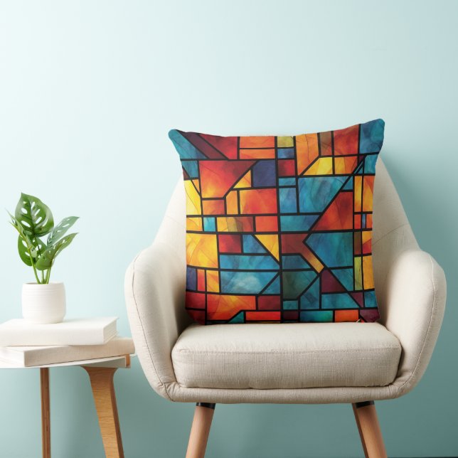 Kudde med geometrisk design (Stol)