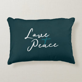 Kudde med 'Love & Peace'-accent