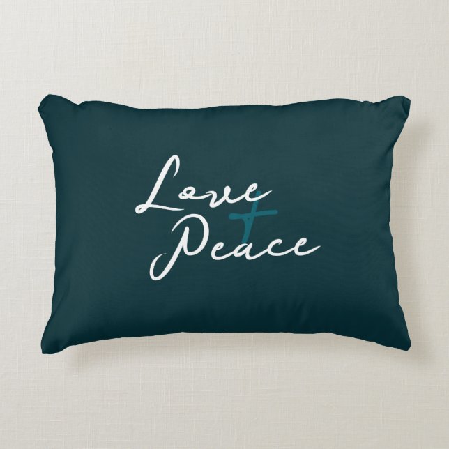 Kudde med 'Love & Peace'-accent (Framsidan)