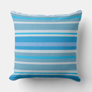 Kudde med RAND, TEXTUERAT, BLUE COTTON