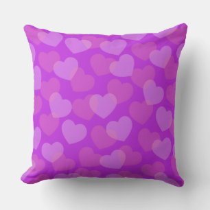 Kudde med rosa hjärtan