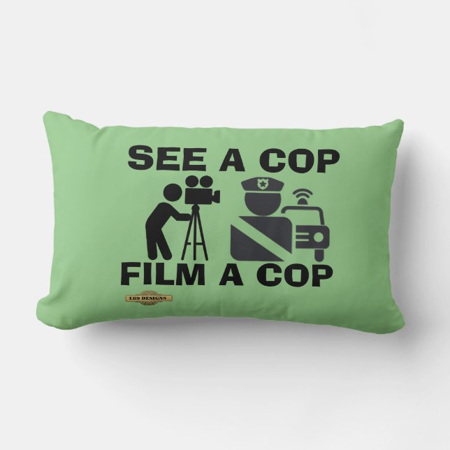 kudde "SE EN COP FILM A COP" (Framsida)
