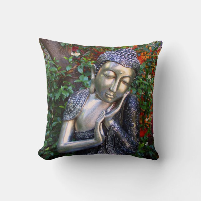 Kudde | silver Buddha (Framsida)