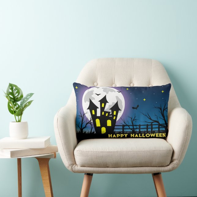 Kudden happy halloween lumbarkudde (Stol)