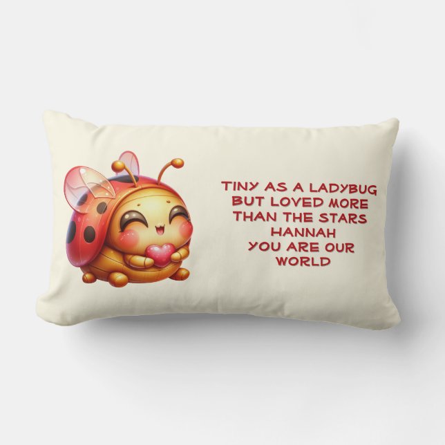 Kudden namn baby lumbarkudde (Framsida)