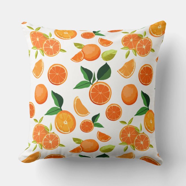 Kudden orange mönster kudde (Framsida)