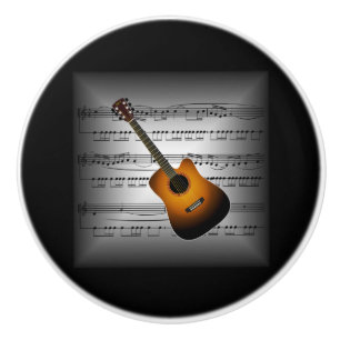 Kudder 3-D notblad för gitarr~ ~-grått/svart BG- Knopp