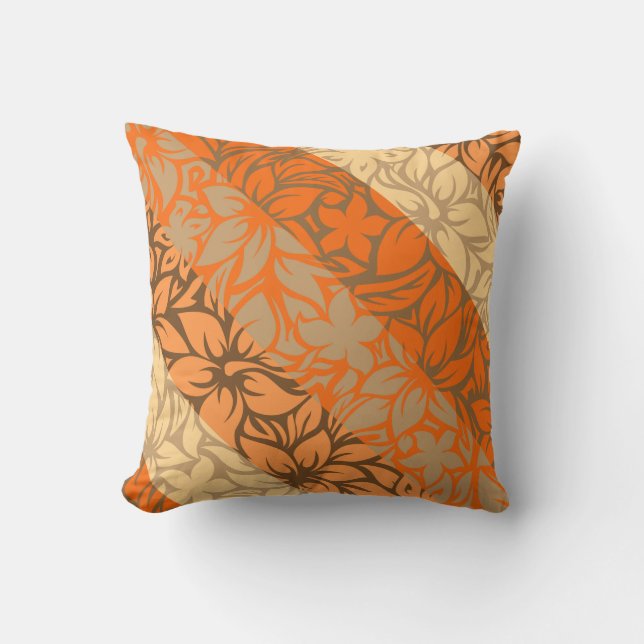 Kudder den görade randig hawaianska hibiskusen för kudde (Framsida)