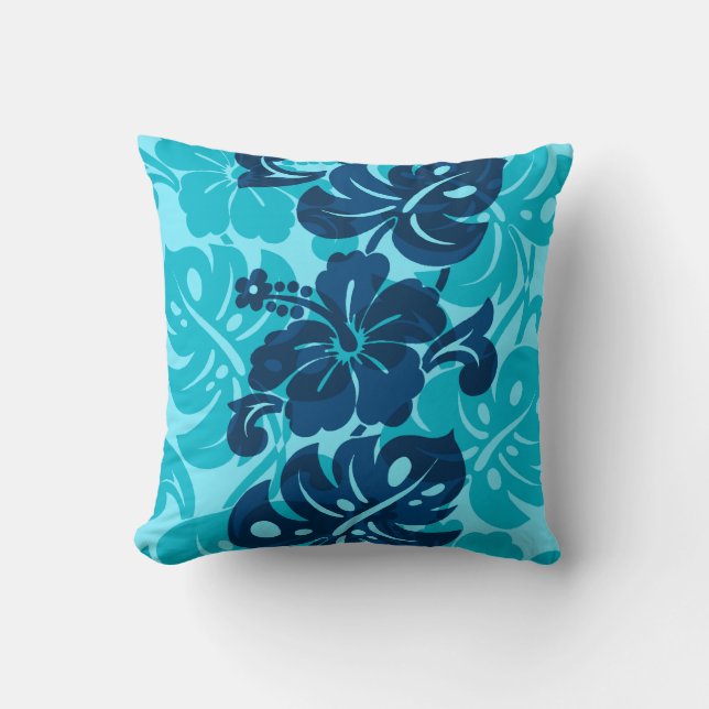 Kudder den hawaianska hibiskusen för den Kalakaua Kudde (Framsida)