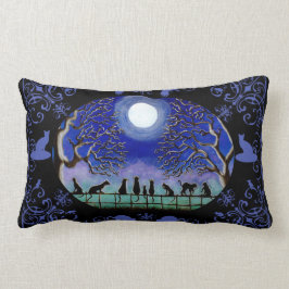 Kudder den hem- dekoren för svarta katter lumbarkudde