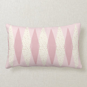 Kudder den moderna rosa Argyle för det mitt- Lumbarkudde