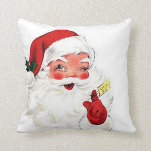 Kudder den Retro jultomten 16x16 för vintage Kudde