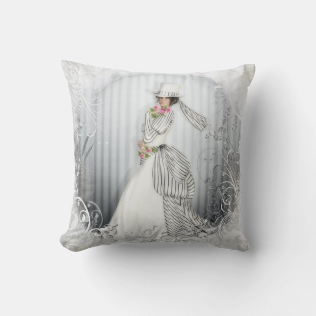 Kudder den rosa amerikanen MoJo för victorianen Kudde (Framsida)