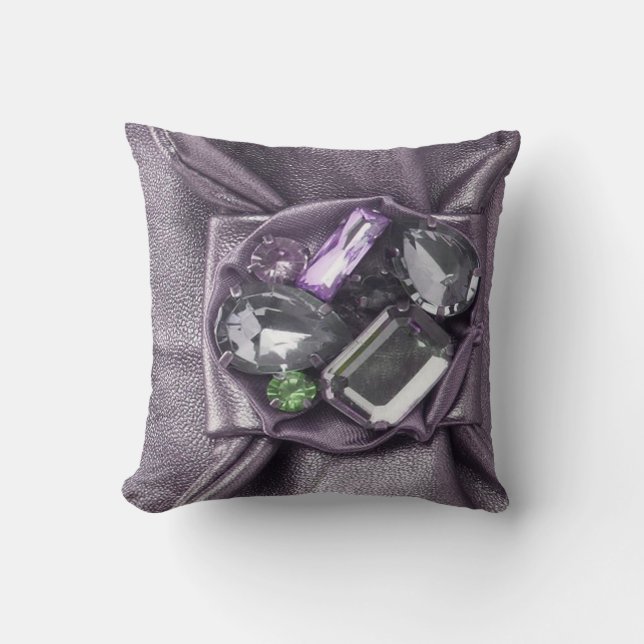 Kudder den stora Chunky purpurfärgade fauxen Kudde (Framsida)