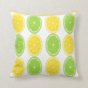 Kudder det citrusa mönster för citronlimefrukt kudde