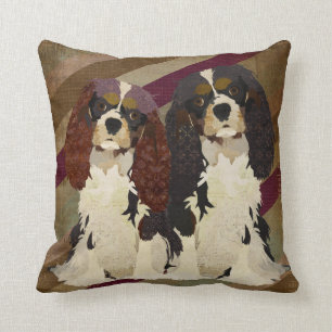 Kudder Retro stolt Spaniels för kungen Kudde