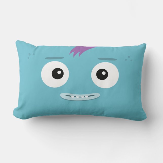 Kudder roliga musikbandblått för BBSS (21" x13") Lumbarkudde (Framsida)