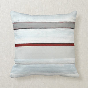 "Kudder staplad" röd och svart abstrakt konst Kudde