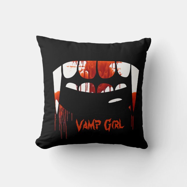 Kudder vampiga flickakvinnor för vampyr kudde (Framsida)