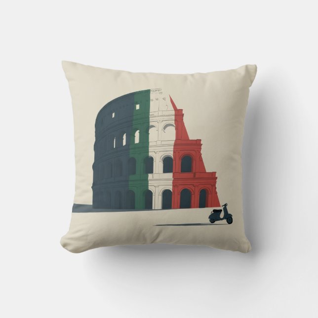 Kuddfodral Colosseum Tricolore - Vespa Vibes Kudde (Framsida)