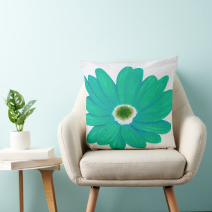 Kuddfodral med djärva sommarblommor kudde