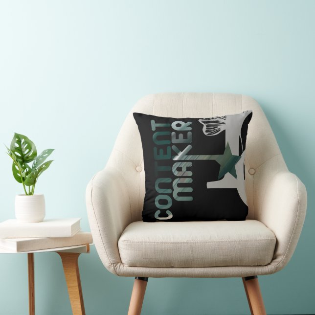 Kuddfodral Pillow Abstract Trend Inredning Svart Kudde (Stol)