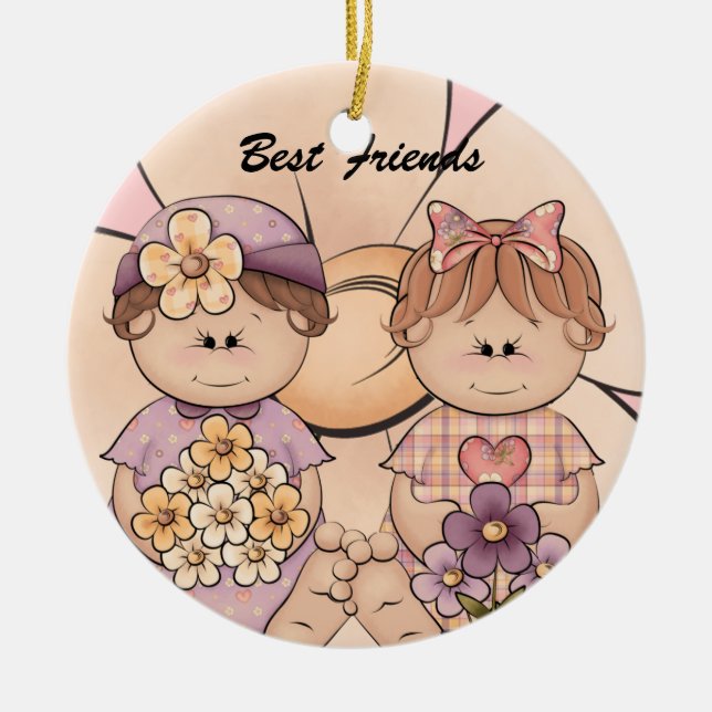 Kuddiskt Baby Best Friends Ornament (Framsidan)