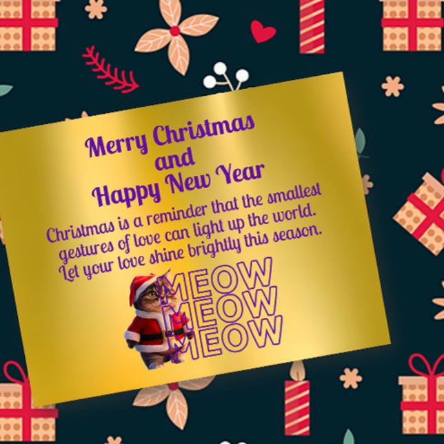 Kuddiskt julkort till julkort vykort (Skapare uppladdad)