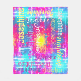 Kuddiskt varm färggrann ull Personlig Namn Fleecefilt