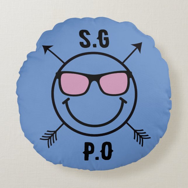 Kuddkudde Första älskare Par Rund Kudd Kudde (Framsidan)