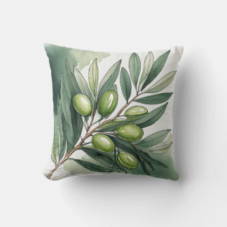 Kuddöverdrag | Akvarell Olivkvist III Kudde