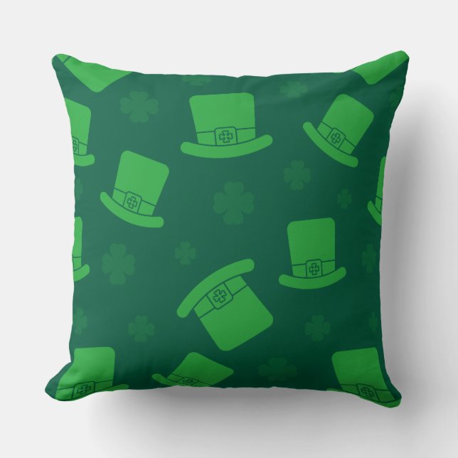 Kuddpåse St Patricks Day Leprechaunhatt Grön Kast Kudde (Framsida)