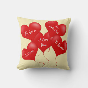 Kuddpillow för Alla Hjärtans Dag – Röda hjärtan & Kudde
