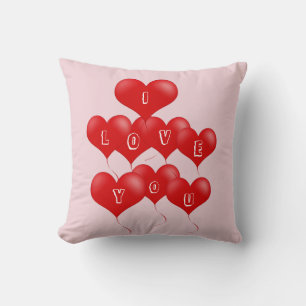 Kuddpillow för Alla Hjärtans Dag – Röda hjärtan & Kudde