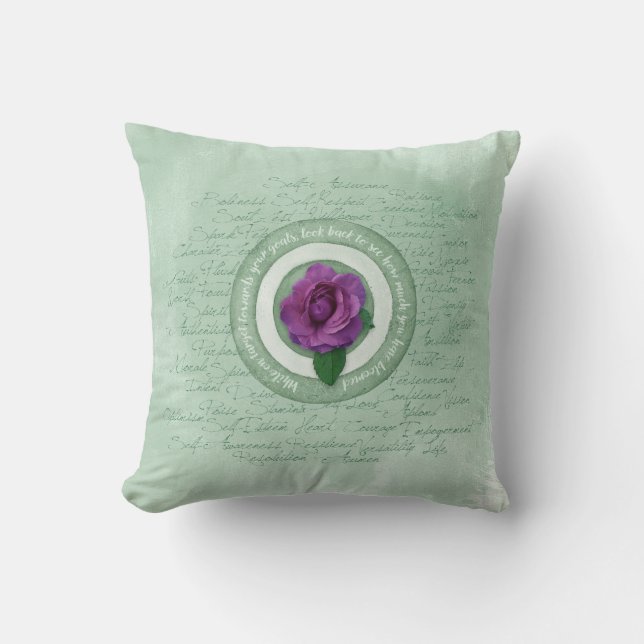 Kuddpillow i blomning kudde (Framsida)
