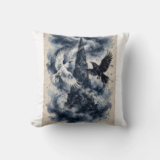 Kuddpillow med korpar från det hundrade stratumet kudde