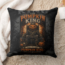 Kuddpillow med Pumpakungen Halloween Skräck