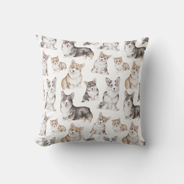 Kuddpillow med Royal Corgi-design Kudde (Framsida)