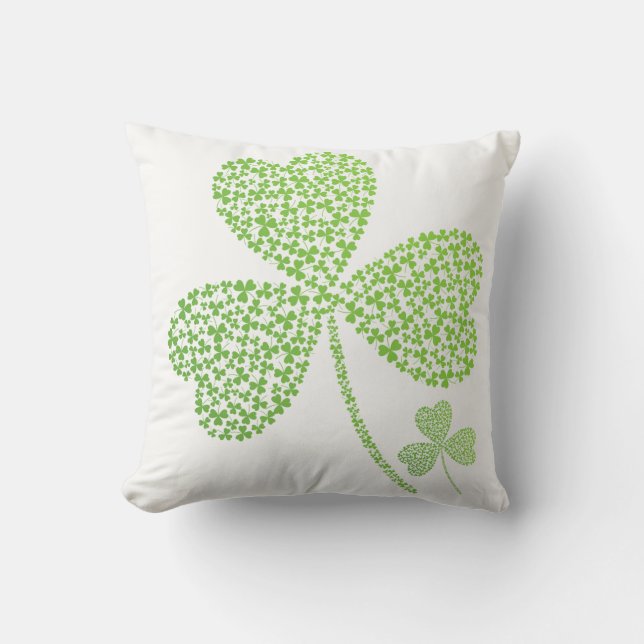 Kuddpillow med St. Patricks klöver Kudde (Framsida)