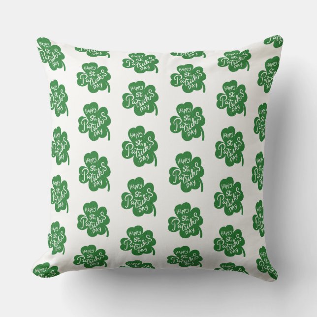 Kuddpillow med St. Patricks klöver Kudde (Framsida)