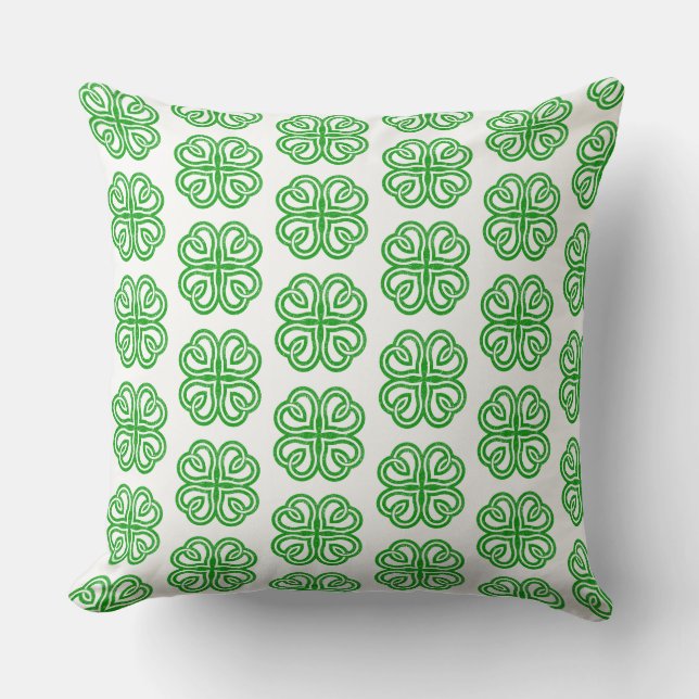 Kuddpillow med St. Patricks klöver Kudde (Framsida)